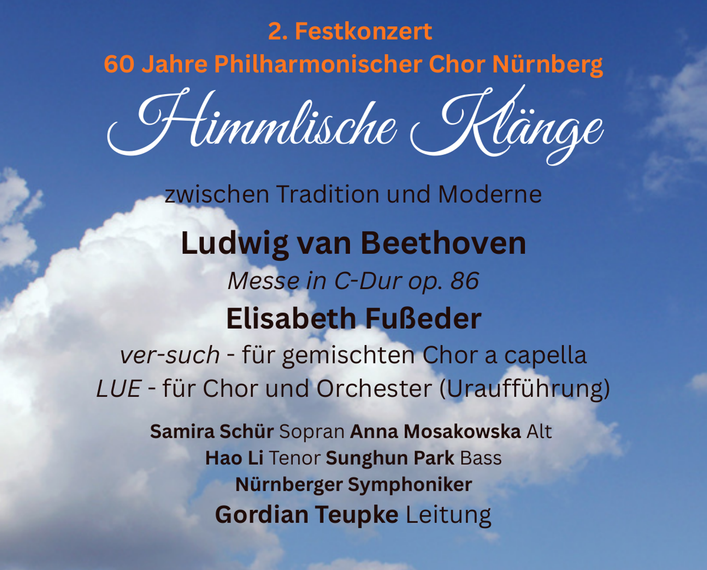 2. Festkonzert 60 Jahre Philharmonischer Chor Nürnberg